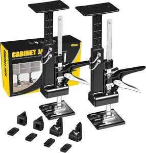 Cabinet Jacks 2 Pack for Installing Cabinets, Labor Saving Arm Jack with 360 LBS,0 to 23.4 inches, 3rd Hand Support System, Drywall Lift, Hand Lifting