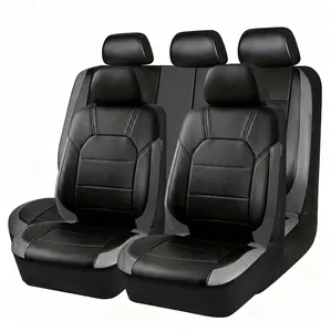 For Toyota Camry 2011-2019 2020 2021 2022 Car 5 Seat Covers Front + Rear Pad Mat Cushion PU Leather Full Set, 4 Seasons Waterproof Breathable Non-Slip Easy Installation Seat Covers Protector Auto Accessories - Mother's Day Gift