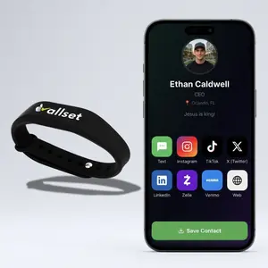 Allset Band - Smart Digital Business Card - Tap to Share NFC - iPhone & Android Compatible - No App or Subscription Required