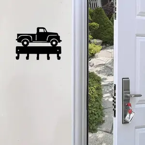 Vintage Pickup Truck Design Key Holder, Wall Mounted Key Organizer with Hooks for Keys & Accessories, Home Decor for Living Room Bedroom, Shelves
