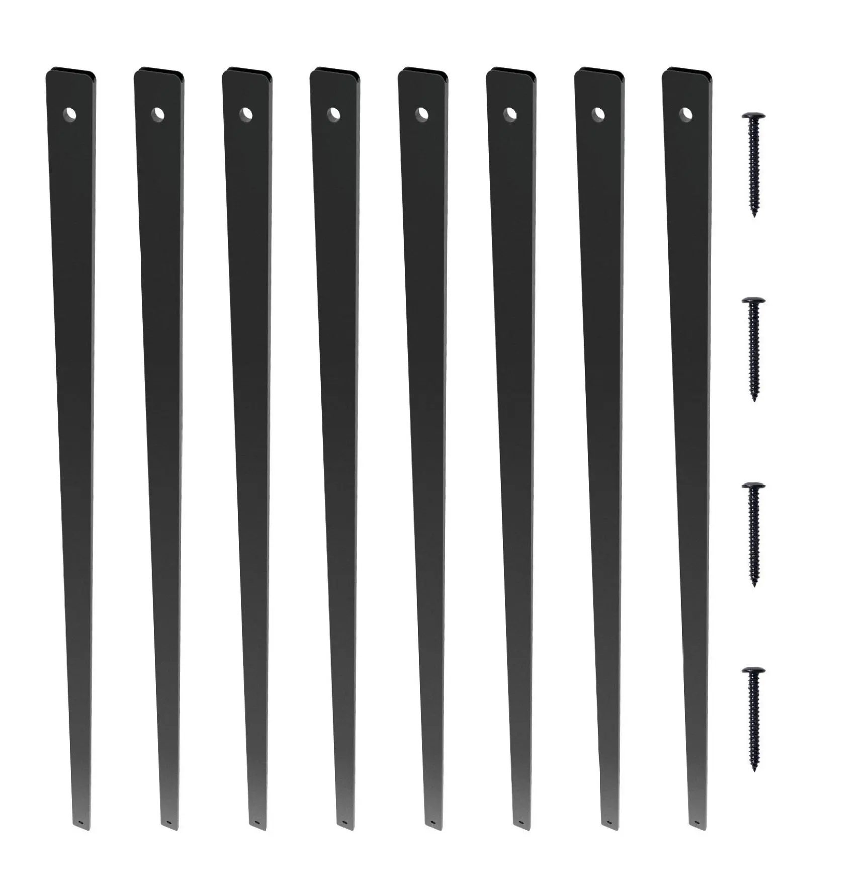 Metal Stair Balusters 32.28", 51 Pack - Aluminum Deck Railing Spindles, Flat Satin Black Default