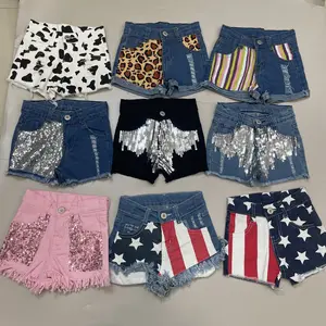 Girl Summer Denim Shorts Summer Bottom Adjustable Waist