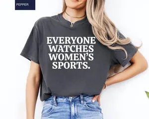 [Sale off up to 50%] Everyone Watches Women's Sport Comfort Colors T-Shirt, Women’s Sports Shirt, Feminist Body Positivity Tee, Inclusive Equality