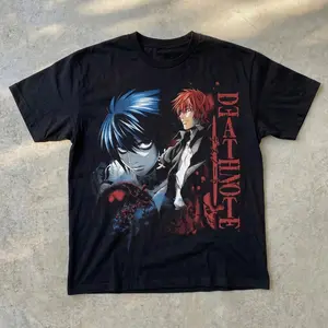 Death Note Shirt, Light Yagami Anim3 Graphic Tee, Vintage Manga T-Shirt, Otaku Streetwear, Anim3 Fan Gift
