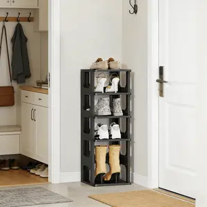 Multi-Layer Plastic Shoe Rack, Easy Assembly Space-Saving Organizer for Home Dorm Entryway Hallway Doorway, Portable Stackable Storage Shelves