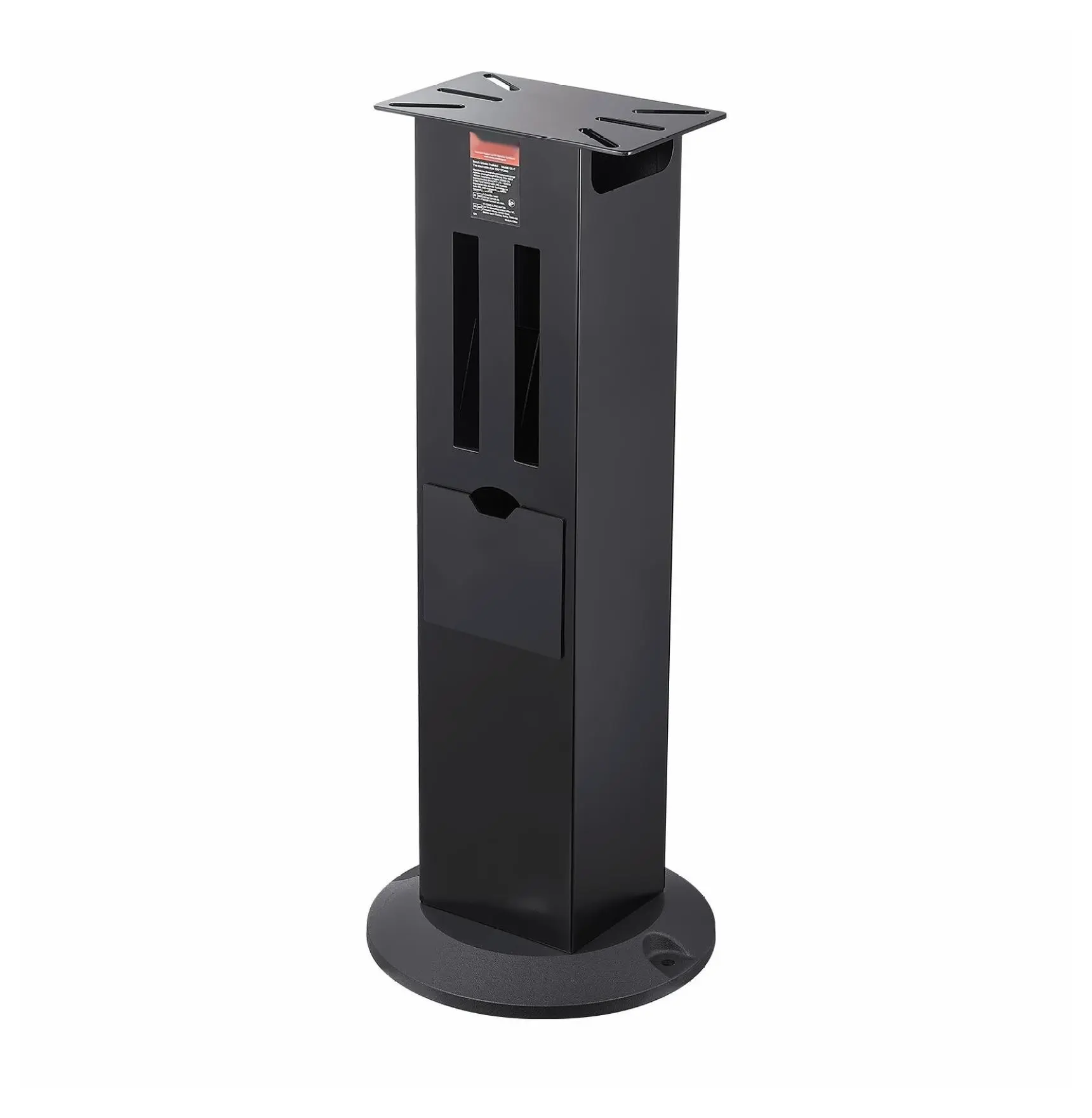 Bench Grinder Stand, Heavy Duty Floor Pedestal with Mounting Plate & Storage - 11" x 6.7" - Compatible with Most Grinders Rectangular Nonadjustable Height