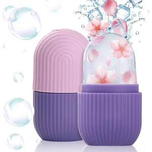 Silicone Ice Roller Facial Massager, Cold Compress Skin Care Tool, Fade Dark Circles Tighten Pores for Face Eye Neck
