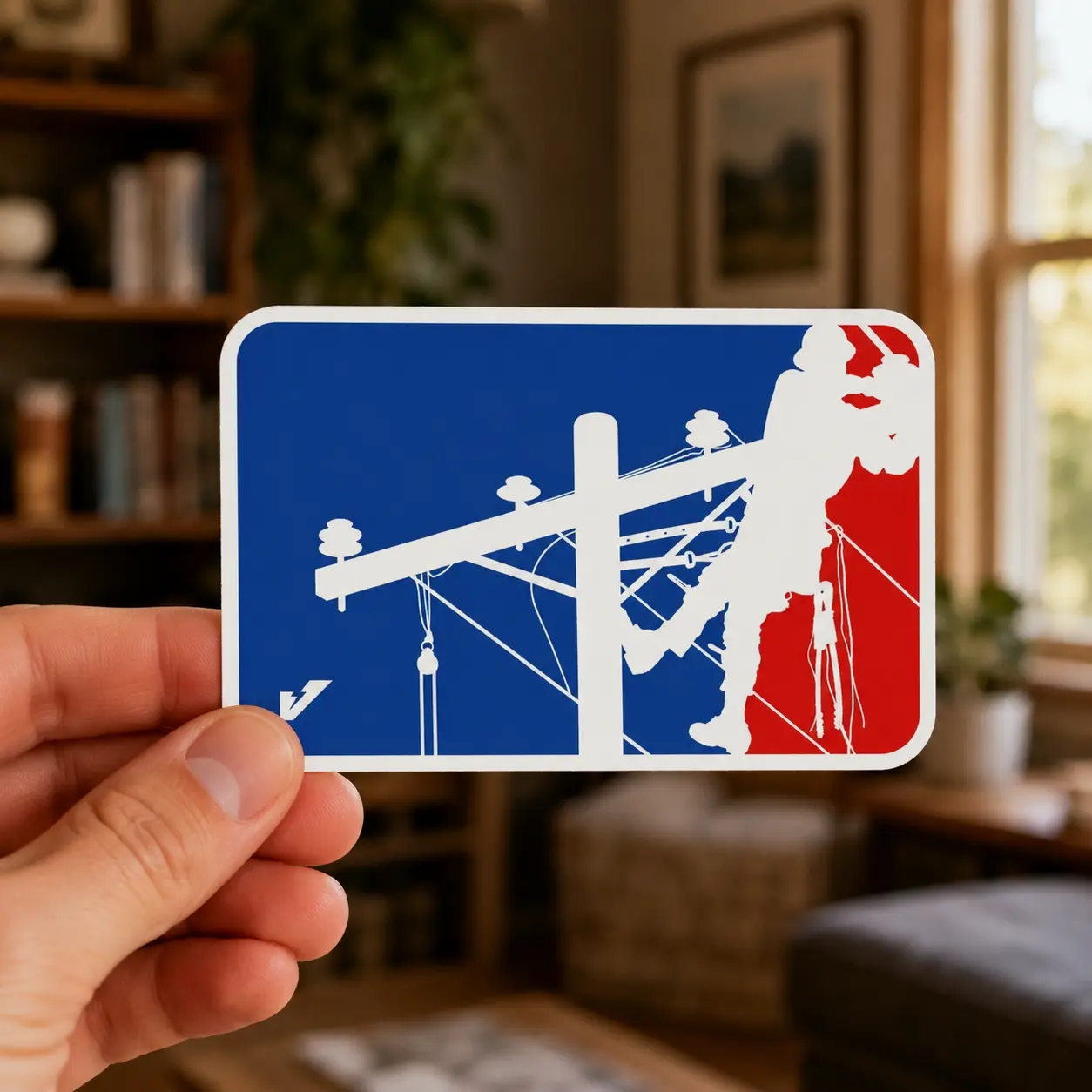 Major League Lineman Sticker, LINEMAN Hard Hat Sticker, Gift for Electrician