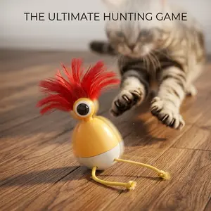 Smart Vibration Sensor Cat Toy, 360° Automatic Rotation Light, USB Rechargeable Indoor Cat Toy, Interactive Pet Entertainment