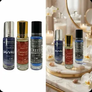 Perfume oil collection, smells like Baccarat Rouge 540, Sauvage and Creed Aventus, 12 ml each Alcohol free Elegant Alluring Fragrance Edp Fragrance Set