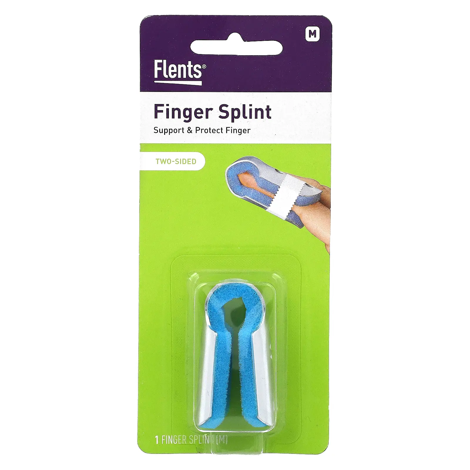 Flents Finger Splint, Two Sided, Medium, 1 Count Flents Finger Splint, Two Sided, Medium, 1 Count