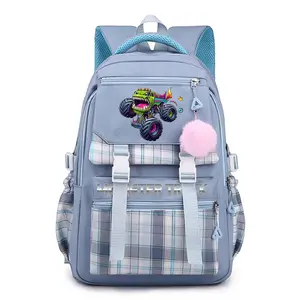 Monster Backpack Adult Men's and Women's Classic and Lightweight Backpacks Large Capacity Portable Outdoor Travel Daypack Bag -Blue