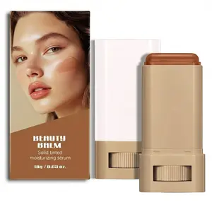 Beauty Balm Serum-Enriched Tinted Moisturizer Stick – Hydrating Lightweight Solid Foundation with Natural Skin Tint Finish, Flawless Sheer to Medium Coverage, Radiant & Dewy Glow, All-Day Wear (3 # , 1)