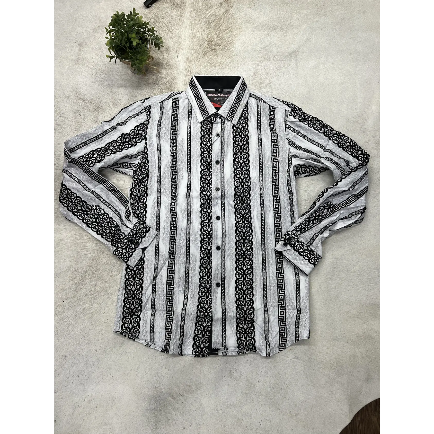 Pedros Mens Long Sleeve Button Up Shirt White