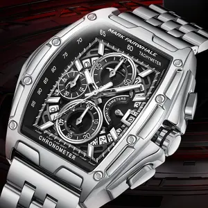 Barrel-style men’s watch with a multifunctional dial, drop-resistant design, imported luminous coating, high-strength water resistance, precise timekeeping—ideal for business and parties.