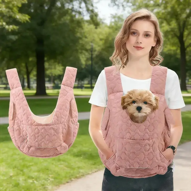 Dog Front-Facing Adjustable Carrier Backpack - Puppy Friendly Detachable Animal Carrier with Removable Bottom, Extra Security, Bottom Safety for Camping, Hiking, Outdoor
