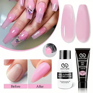 Dld Professional Nail Extension Glue Set, Nail Extension Kit, Easy Operation & Shaping, Long Lasting, Removable, Suitable for Beginners, Women