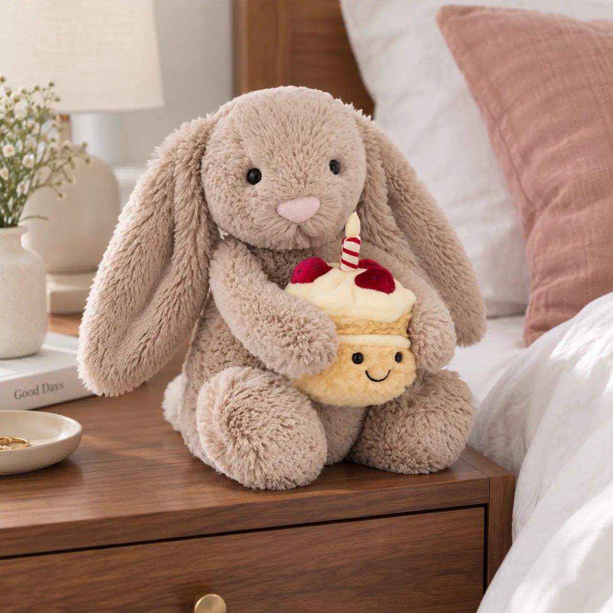 Jellycat Birthday Bunny, Jellycat Bunny with Cake, Bashful Bunny Plush, Birthday Bunny Plush, Bunny Stuffed Animal, Birthday Cake Plush, Cute Rabbit Plush, Jellycat Birthday Gift, Bunny Lover Gift, Jellycat Collector Plush.