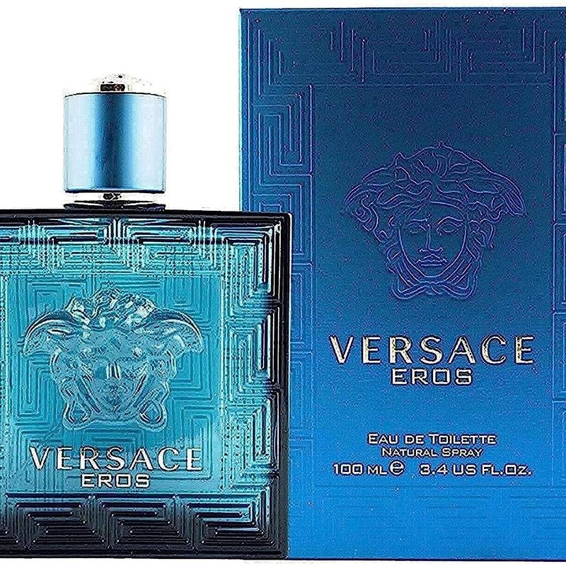 Versace Eros for Men Eau de Toilette Spray - Aromatic Fougere Fragrance with Mint & Lemon Top Notes