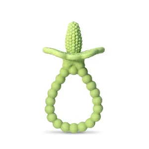 Baby Teether 3M+ Green BerryBumps Texture Front & Back Teething Relief Sensory Development BPA-Free Soothes Sore Gums Great Gift for Babies