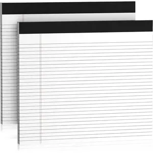 2 Pcs 11" x 9.5" College Ruled Legal Pads, Micro Perforated 80GSM White Lined Writing Pads, 30 Sheets Notepad Notebook for School To-Do Lists Office