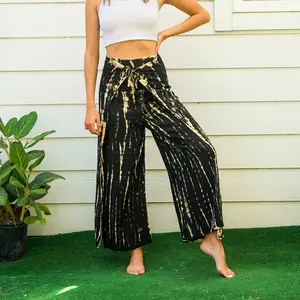 Tie Dye Shibori Palazzo Wrap Pants, Boho Pants, Beach Pants, Harem Flow Pants, Open Flow Genie Pants, Bohemian Flow Pants, Belly Dance Pants
