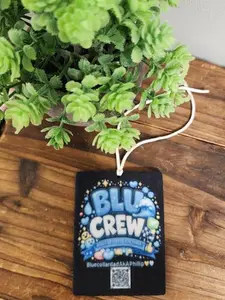 BLU CREW Car Ornament | Rearview Mirror Accessory | Positive Vibes Car Decor | Gift for Him or Her