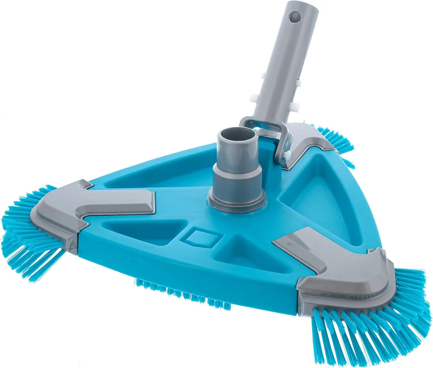Deluxe Weighted Triangular  Vacuum  with Side Brushes, Swivel Connection, EZ Clip Handle - For Above Ground & Inground Swimming s  Vinyl Liner Floor, Step, Corner Cleaner