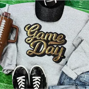 Gold & Black Game Day Sequin Patch