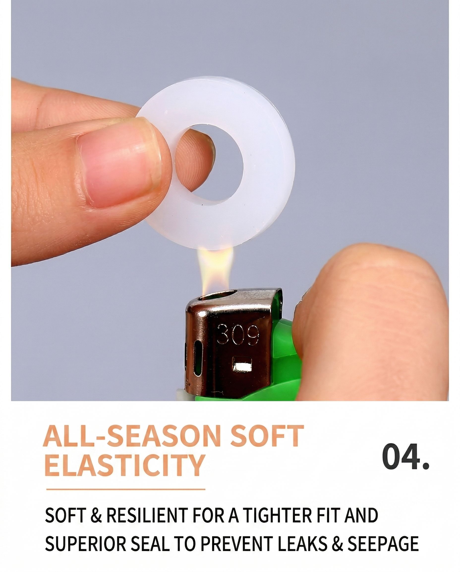 Universal Silicone Gasket Kit - 80+ Pcs Sealing Washer Assortment for Kitchen, Bathroom, Plumbing & Gas - Heat Resistant & Non-Toxic O-Rings for Faucets,