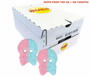 Bubs Sour Dizzy Skulls - 2.6kg (5.7pounds) Soft Sour Candy - Swedish Candy Snack Sweet - Unique Texture & Sour Flavor - Perfect for Any Occasion