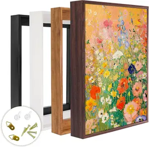 Floating Frames for Canvas, Wood-Look Frames for 1.25" Thick Canvas Paintings, Floater Frame Kit 50 Sizes 4 Colors for Room Wall Art Decor, 8x10inch Brown 1-Pack