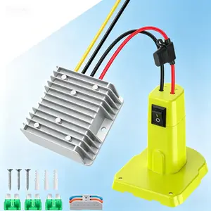 240W DC Voltage Regulator, Over-Discharge Protection Power Converter Adapter with Switch for 18V Battery Step Down, 12V Output Voltage Reducer for Power Wheel Battery Adapter, DIY RC Toy Cars