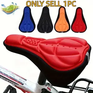 Silicone Bicycle Seat Cover for Mountain Bikes, MTB Seat, 3D Padded Cycling Saddle Cushion, Essential Bike Accessories for Comfortable Riding, Bike Seat Covers