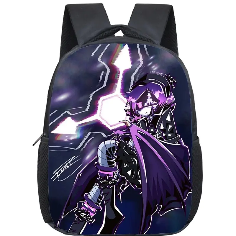 Murder Drones Full Print Backpack For Adults Anime Robot Character Printed Daypack Lightweight Oxford Cloth Large Capacity Side Mesh Pocket Casual Travel Work Backpack For Animation Fans