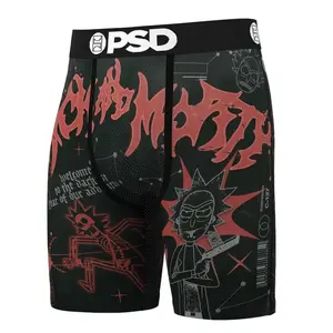 PSD Mens Rick & Morty Rick 2000 Boxer Brief - Standard Length 7 Inch Inseam, Soft and Breathable Poly Blend Fabric