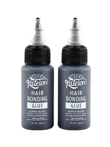 30ML Wig Glue 2 Bottles, Waterproof Sweat-Proof Invisible Lace Adhesive, Strong Long-Lasting Hold, Lace Wig Extension Fixative, Salon Tool