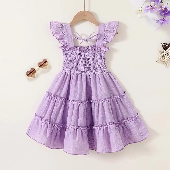 Younger Tree Girls' Floral Sleeveless Ruffled Sundress, Casual A-Line Cute Beach Brunch Going Out Summer Vacation Outfit, Sleeveless Ruffled Dress, Cute Dresses, Beach Outfit, Brunch Outfit Ideas