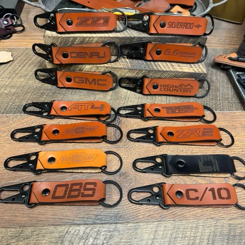 Chevy, Silverado, Snap Hook, Corvette, Camaro, Duramax, Z71, ZR2, S10, Colorado, Leather Keychain, Key Fob, Key Ring, Leather tactical keychain, Leather Keychain, Key Organizer, Gift, His Her,