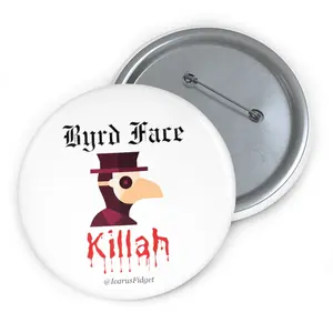 Byrd Face Killah Pin Buttons - Wu-Tang Collar Clips & Brooches