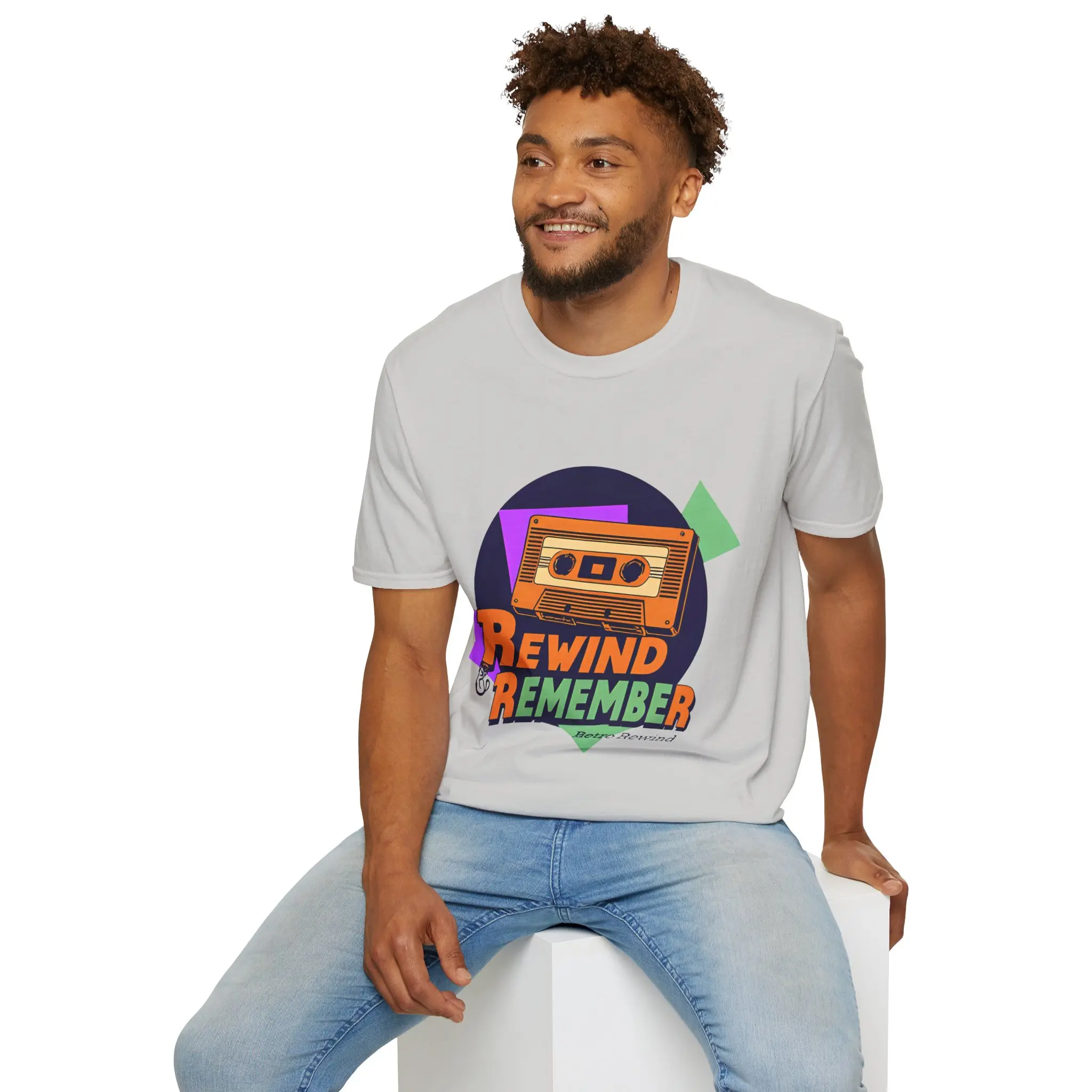 Rewind Remember Cassette Tape T-Shirt, Retro 80s Vaporwave Graphic, Retro Cassette Tape T-Shirt, Rewind Remember Vintage, Music Graphic Tee, 80s and 90s Nostalgia Lovers, Unisex Soft Fit Shirt, Aesthetic Old School Vibes, Throwback Style