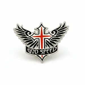 God Speed Nickel Plated Lapel Pin