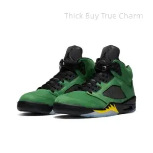 Green Retro-Style Durable Casual Basketball Shoes with Comfortable Non-Slip Soles