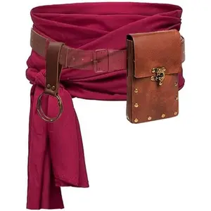 Renaissance Costume Pirate Sash Corset Waistband Belt Pouch Purse Skirt Hike Steampunk Medieval Halloween Sets