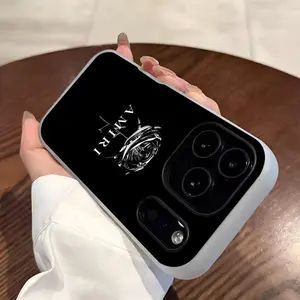 A-Amiri Logo Phone Case for iPhone 17 Air 16 e 15 14 Plus 13 12 11 Pro Max Jelly 2 in 1 Protective Case