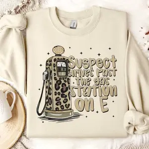 Retro Suspect 5 Drives Past Gas Station on E Shirt, Suspect Claims Shirt, Trending Shirt, Preppy Shirt, Suspect Trendy