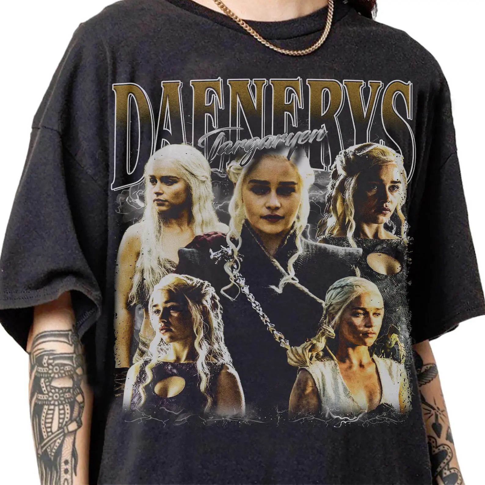 Retro Daenerys Targaryen 90s Bootleg Vintage TShirt, Daenerys Targaryen Streetwear Classic Tee, Daenerys Targaryen Sweatshirt Hoodie Gifts