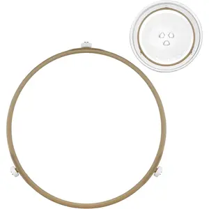 8.8" Microwave Turntable Ring, Microwave Oven Tray Support with 15mm Rollers, Rotating Support Fit Oven Glass Turntable Plate (1 Pack)