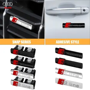Car SLINE Front Grille Badge Body Trunk Decoration Sticker Car Decal For Audi A4 B5 B6 B7 B8 B9 A1 A3 8V 8P 8L A6 C5 C6 C7 A5 A7 A8 Q3 Q5 Q7 TT S3 S6 Sline Quattro Sline S3 S4 S5 S6 S7 S8 RS3 RS4 RS5 RS6 RS7 RS8 SQ3 SQ5 SQ7 RSQ3 RSQ5 RSQ7 TT TTS TTRS