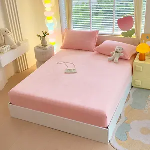 Ultra Soft Milk Fleece Fitted Sheet Set 3 Piece with 2 Pillowcases | 3 Piece Extra Soft Velvet Fleece Sheet Set | Super Plush Polar Fleece | Velvet Plush Cozy Warmth | - Light Pink, Bedding Set